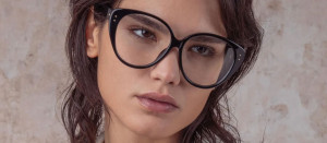 Okulary Linda Farrow Katia Optical Frame in Black damskie - 49/21/145