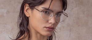 Okulary Linda Farrow Regina Optical Frame in Light Gold damskie - 49/21/145