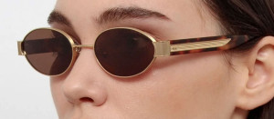 Okulary przeciwsłoneczne Linda Farrow Sadie Sunglasses in Light Gold - 49/21/145