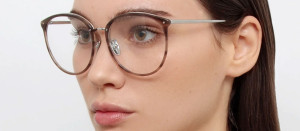 Okulary Linda Farrow Kings Optical Frame in Grey Horn damskie - 49/21/145