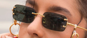 Okulary przeciwsłoneczne Linda Farrow Taylor Sunglasses in Yellow Gold and Green - 49/21/145