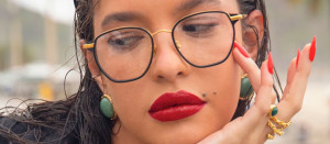 Okulary Linda Farrow Danilo Optical Frame in Yellow Gold damskie - 49/21/145