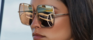 Okulary przeciwsłoneczne Linda Farrow Camaro Oversized Sunglasses in Rose Gold - 49/21/145