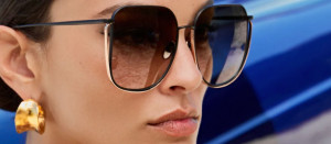 Okulary przeciwsłoneczne Linda Farrow Camry Sunglasses in Nickel - 49/21/145