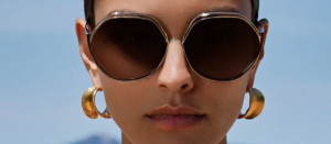 Okulary przeciwsłoneczne Linda Farrow Aspen Sunglasses in Metallic Brown - 49/21/145