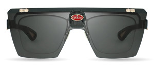 Okulary Bugatti Bugatti 01BRX Rose Gold - Black Temple - Dark Grey Gradient Shield - Clear Optical Lens - //142