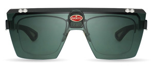 Okulary Bugatti Bugatti 01BRX Sterling Silver - Black Temple - G-15 Shield - Clear Optical Lens - //142