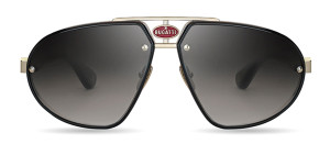 Okulary Bugatti Bugatti 10 CARBON FIBER Black - White Gold - Carbon Fiber Macassar Ebony Temple - Grey Gradient Lens - 63/13/142