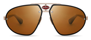 Okulary Bugatti Bugatti 10 CARBON FIBER Matte Black - Rose Gold - Carbon Fiber Macassar Ebony Temple - Skylet Road Silver Flash Lens - 63/13/142