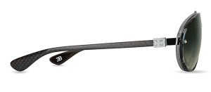 Okulary Bugatti Bugatti 10 CARBON FIBER Black Tortoise - Gunmetal - Carbon Fiber Macassar Ebony Temple - G-15 Gradient Lens - 63/13/142