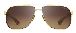 Okulary Bugatti BUGATTI EYEWEAR MODEL 100 24K Yellow Gold - White Pearl Acetate - //