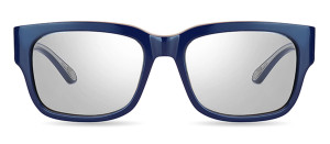 Okulary Bugatti Bugatti 29 Dark Blue Acetate - Sterling Silver - Clear Optical Lens - 56/18/147