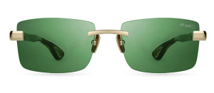 Okulary Bugatti Bugatti 36 24K Yellow Gold - Subtle Tortoise Acetate - Vintage Green Lens - 58/18/145