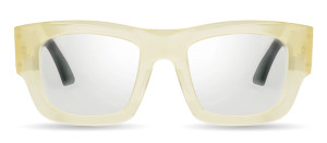 Okulary Bugatti Bugatti 48M Bone Acetate - Black Temple - White Gold - Clear Optical Lens - 51/23/148