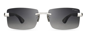 Okulary Bugatti Bugatti 36 Sterling Silver - Black Acetate - Grey Gradient Lens - 58/18/145