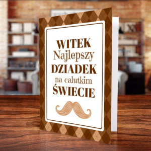Kartka dla dziadka z nadrukiem - Najlepszy na Świecie