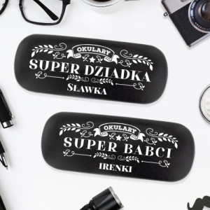 Etui na okulary z nadrukiem na prezent dla dziadków - Super Para
