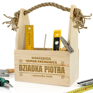 Skrzynka na narzędzia z grawerem dla dziadka - Fachowiec