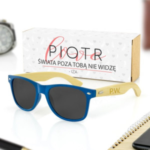 Okulary przeciwsłoneczne z grawerem inicjałów - Tylko Ty