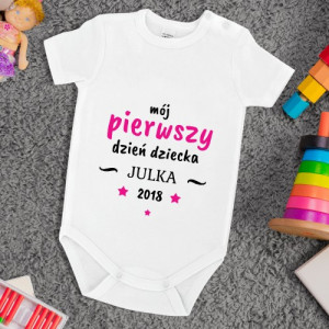 Body niemowlęce r. 68 z nadrukiem dla dziewczynki - Dzień dziecka