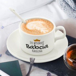 Filiżanka dla babci z nadrukiem - Jej Wysokość Babcia