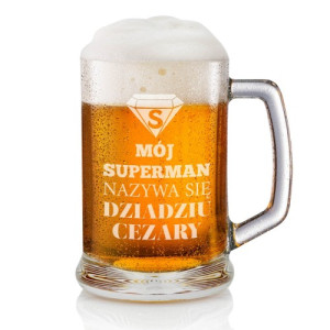 Kufel z grawerem dla dziadka - Dziadzio Superman