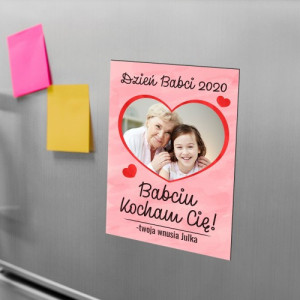 Magnes na lodówkę ze zdjęciem dla babci - Dzień Babci