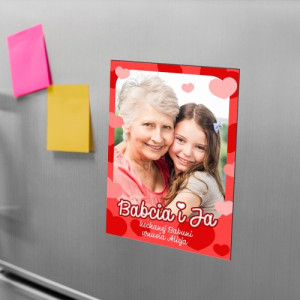 Magnes na lodówkę ze zdjęciem dla babci - Babcia i Ja