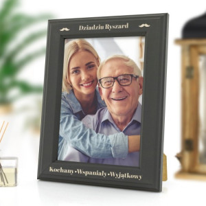 Ramka z grawerem na zdjęcie dla dziadka - Kryształ