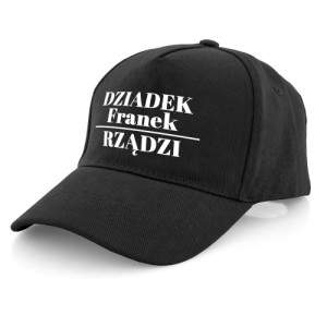 Czapka z daszkiem i nadrukiem dla dziadka - Dziadek Rządzi