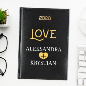 Kalendarz na 2026 z nadrukiem na walentynki - Love Plus