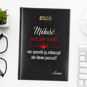 Kalendarz na 2026 z nadrukiem na walentynki - Miłość Jak Wiatr