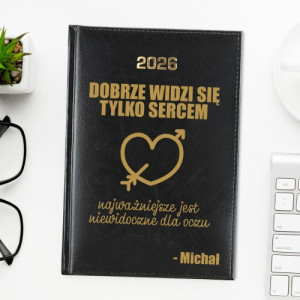 Kalendarz na 2026 z nadrukiem na walentynki - Romantyczność