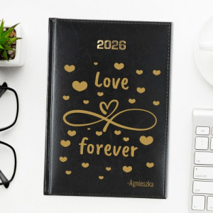 Kalendarz na 2026 z nadrukiem na walentynki - Love Forever