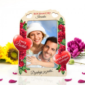 Ramka na zdjęcie z dedykacją Serce + wydruk zdjęcia