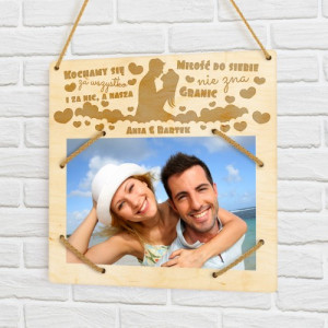 Ramka na zdjęcie z imionami + wydruk zdjęcia - Miłość bez granic