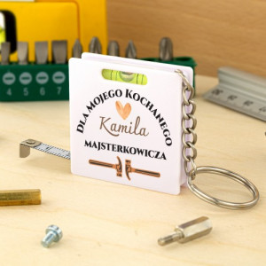 Brelok miarka z nadrukiem imienia - Kochany Majsterkowicz