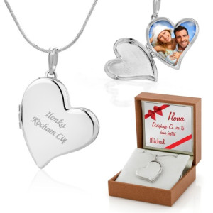 Srebrny sekretnik pr. 925 + zdjęcie i grawer - Dziękuję za to kim jesteś