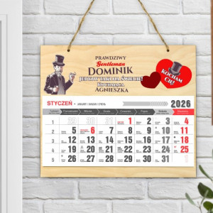 Kalendarz 2026 z nadrukiem dla faceta - Kochany Gentleman