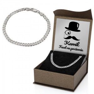 Bransoletka męska srebrna (pr.925) - Facet na poziomie