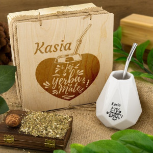 Zestaw upominkowy Yerba Mate z imieniem  - Ona i Yerba