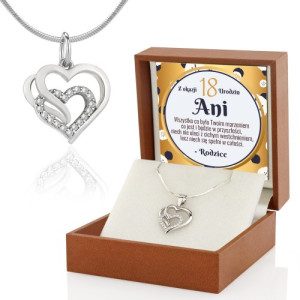 Serce srebrne na łańcuszku (pr 925) - Osiemnastka