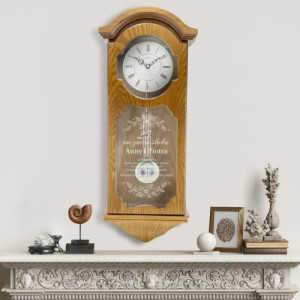 Zegar ścienny Adler drewniany z grawerem - Wasza Rocznica