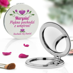 Lusterko kompaktowe z nadrukiem - Wewnętrzne Piękno