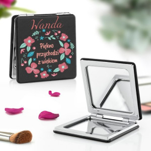 Lusterko kieszonkowe z nadrukiem - Wiek piękna