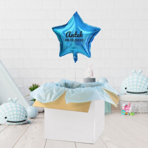 Balon Gwiazda z helem i imieniem - Wszystkiego Najlepszego