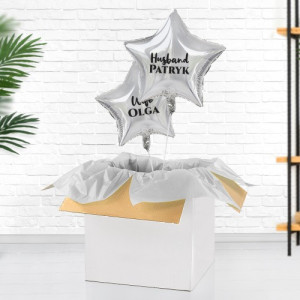 Balony z helem i imionami - Wife & Husband