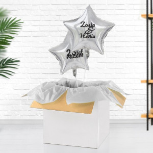 Balony z helem i imionami na rocznicę - 25 lat razem