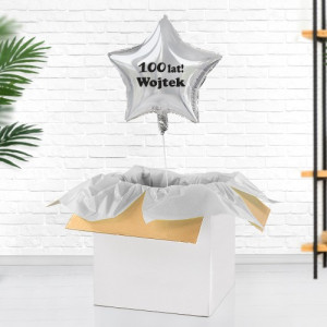 Balon z helem i życzeniami dla Niego - 100 lat