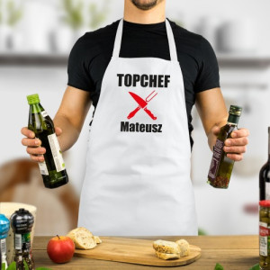 Fartuch kuchenny z imieniem - Po prostu Topchef
